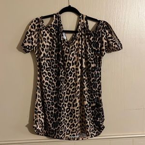 XL animal print top